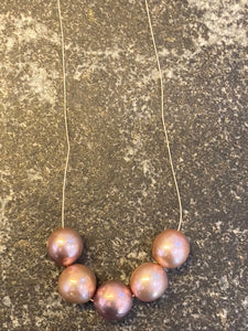 Edison Pink Pearls on Gossamer Silk