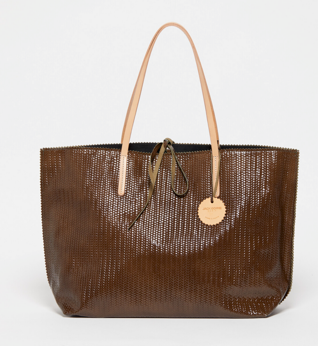 Jack Gomme Embossed Leather Tote LIBRE